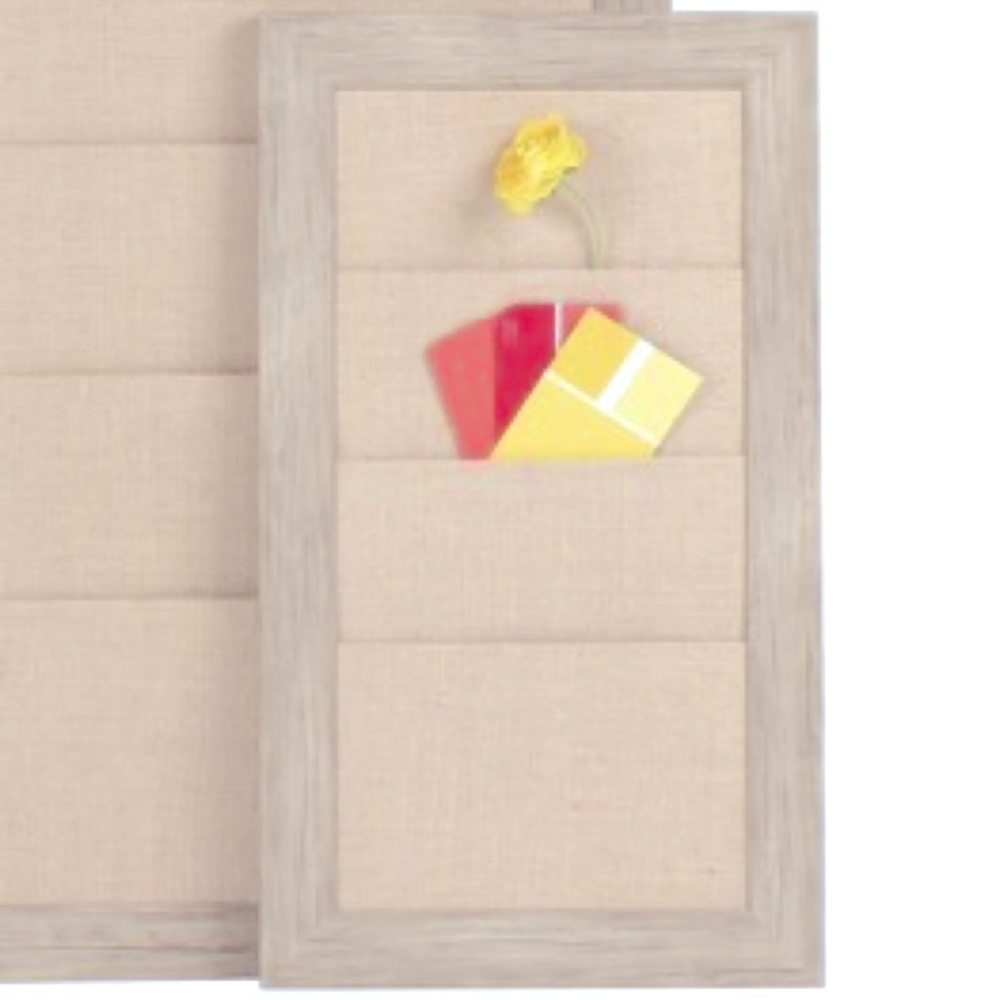 RUSTIC FARMHOUSE Wall 3 Pocket Burlap Hanging Organizer Shabby Chic White Wood